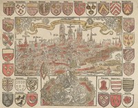 View on Ghent by Pieter de Keysere in 1524 version Museum Rotterdam